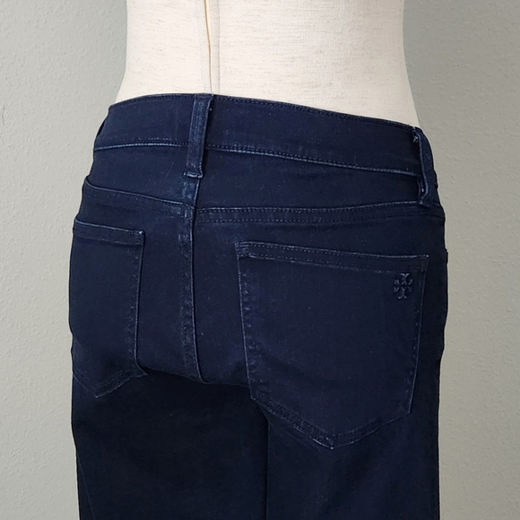 Tory Burch Dark Blue Stretch Bootcut Jeans, Excellent Condition, Size 26 - Picture 8 of 16